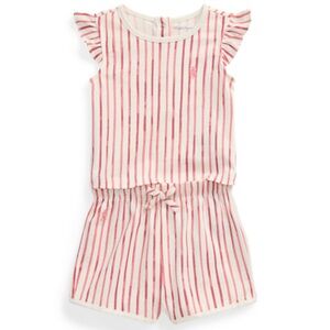 Striped Kids Polo Ralph Lauren Set - Red and White